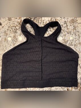 ZYIA Black Racerback Cropped Bodysuit Top